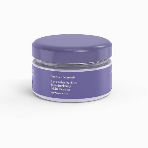 Modern light purple cosmetics jar label 1 x 7.25