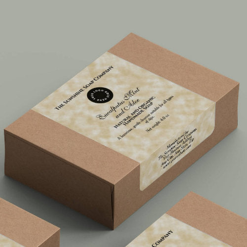 Parchment Paper Style Soap Packaging Label w Logo