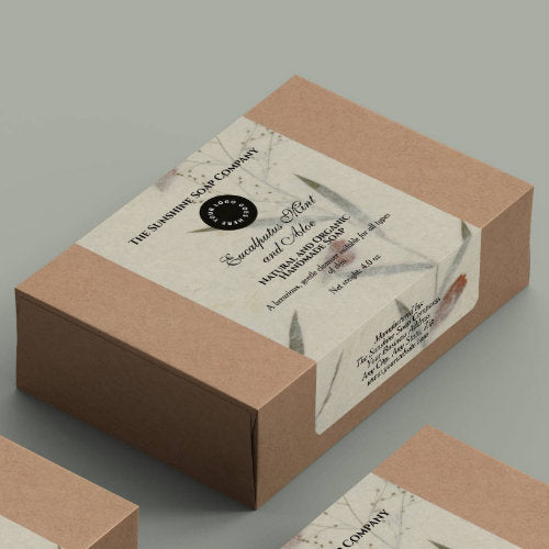 Pressed Flowers Paper Style Soap Label w Logo