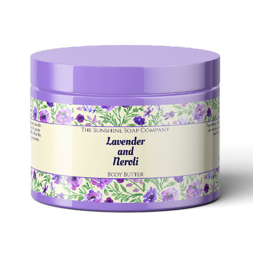 Purple Flowers Waterproof Cosmetics Jar Label -  8.25" x 1.75"