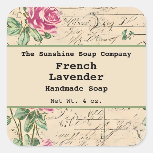 Shabby Chic Vintage Soap Cosmetics Label - 2