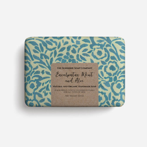 Soap Packaging Paper abstract teal floral pattern