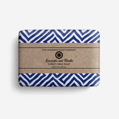 Soap Wrapping Paper - blue and white geometric