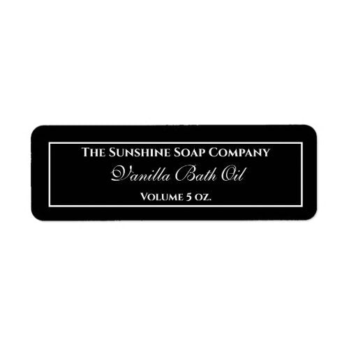 Vintage style soap cosmetics label black and white
