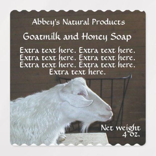 Waterproof Goat Milk Soap Label