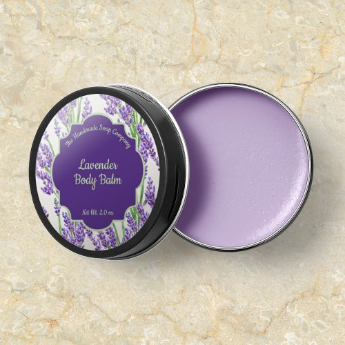 Waterproof Lavender Flowers Cosmetics Label