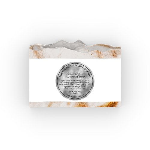 Waterproof silver foil cosmetics soap label